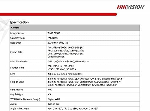 HIKVISION 2MP Outdoor Dual Light + Audio MIC Wired CCTV 1080p