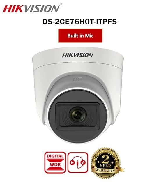 HIKVISION 5 MP Indoor Dome CCTV Camera with inbuilt Audio